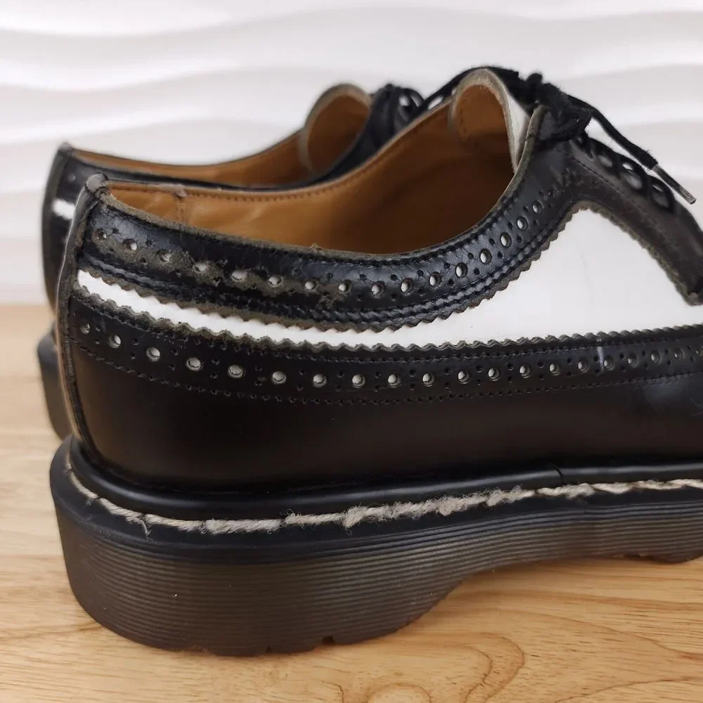 Dr‎ Martens Bex Brogue Wingtip Shoes Mens UK 9 US 10 Black White England 3989